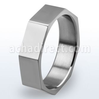 tir17 anillo delgado titanio g23 8 lados facetados venta