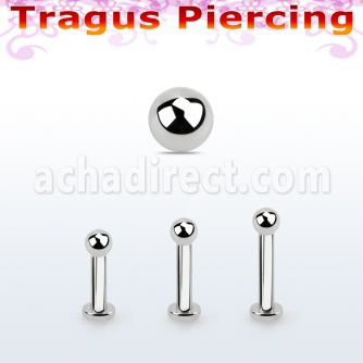 tlbb25 labret tragus acero 316l base redonda 2 5mm tragus piercing bola 2 5mm venta