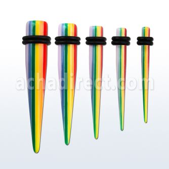 tpvrb expansor acrilico colores arcoiris anillos goma dobles distribuidor mayorista