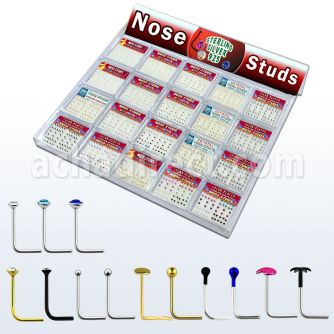 trans3 display piercing nariz plata piercing nariz l plata oro 18 kts cristal pegado cristal bola corazon estrella lisas distribuidor