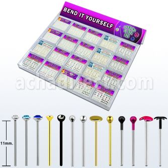 trany3 display piercing nariz plata piercing nariz hueso plata 18 kts zirconia cristal bola lisa corazon estrella distribuidor