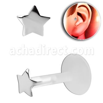 trgs17 piercing tragus bio flex plata esterlina 2mm estrella venta