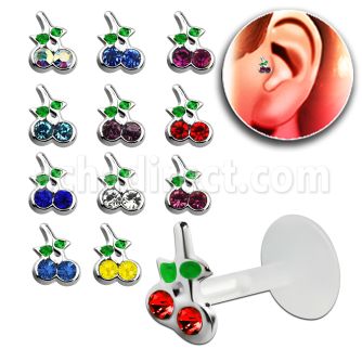 trgs2 piercing tragus bio flex cerezas plata esterlina cristal distribuidor mayorista