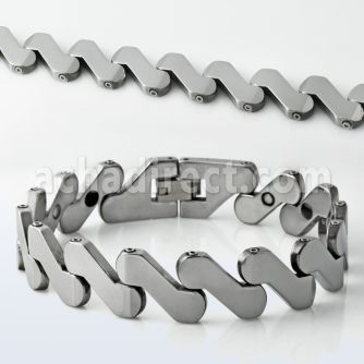 ub143 brazalete tungsteno mate uniones diagonales zig zag distribuidor