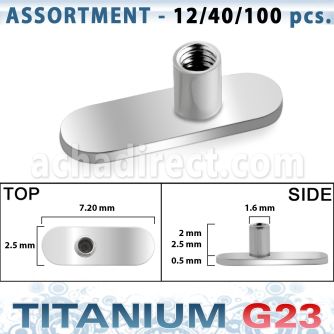 ublk302 surtido piercings surtido bases microdermal titanio g23 tan bajo como 1 99 por pieza venta