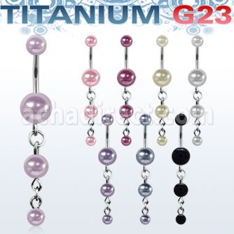 ubndpr2 piercing ombligo titanio g23 bolas perla falsa 5mm 8mm perlas s distribuidor
