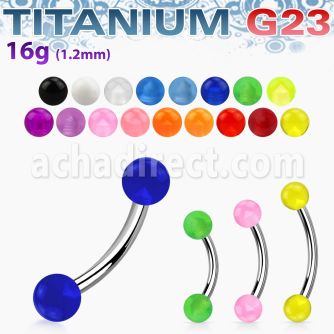 ubnev banana ceja titanio g23 bolas acrilico uv 3mm al por mayor