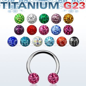 ucbfr5 barbell circular titanio g23 bolas multi cristal ferido 5mm distribuidor
