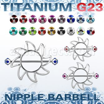umnp103 pezonera sol barbell titanio g23 bolas multi joya 5mm venta
