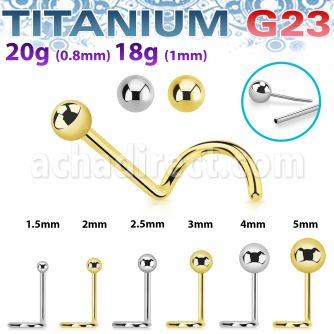 unswnob titanium threadless push pin nose screw ball