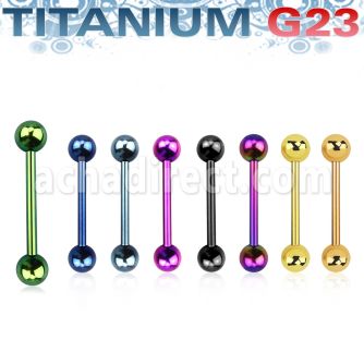 utbbs barbell lengua titanio g23 anodizado bolas 5mm distribuidor mayorista