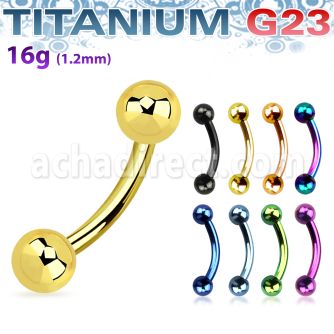 utbneb banana ceja titanio g23 anodizado bolas 3mm mayorista
