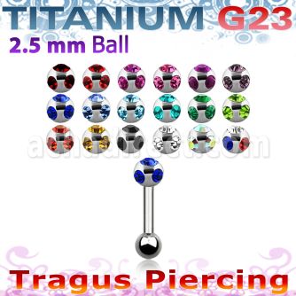 utrg12 piercing tragus titanio g23 bola multi joya 2 5mm bola titanio liso 2 5mm inferior distribuidor