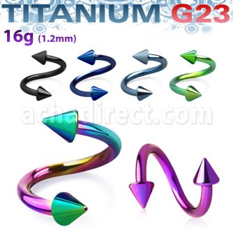 utspen espiral ceja titanio g23 anodizado dados 2 5mm mayorista