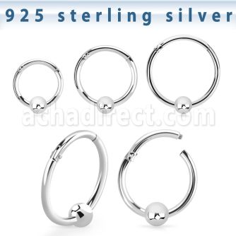 vsegh18b3 silver hinged segment ring 18g ball middle