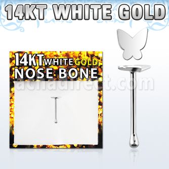 wbbt2 piercing nariz hueso oro blanco 14 kts 0 6mm mariposa lisa 3 5mm mayorista