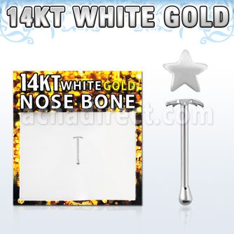 wbst1 piercing nariz hueso oro blanco 14 kts 0 6mm estrella lisa 2 5mm distribuidor mayorista