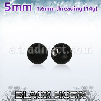 wkball5 bola cuerno negro 5mm rosca acero quirurgico venta