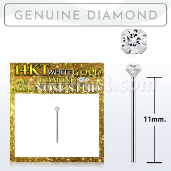 wydb1 piercing nariz doblar tu mismo oro blanco 14 kts 0 6mm diamante redondo 1 5mm chapado rodio al por mayor
