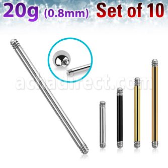 xbb20g set 10 barbell acero quirurgico rosca interna distribuidor mayorista