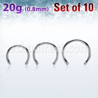 xcb20g set 10 barbell circular acero quirurgico rosca interna distribuidor