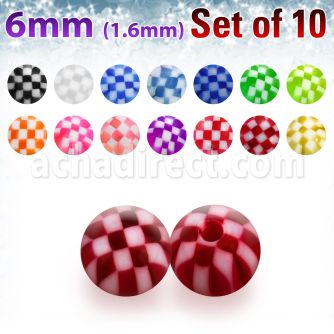 xckbal6 pack 10 bolas acrilicas cuadros 6mm rosca venta
