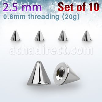 xcn25xs pack 10 bolas acero quirurgico 2 5mm rosca distribuidor