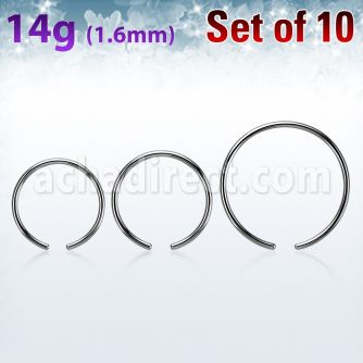 xcr14g pack 10 aro bola presion acero 316l 14g mayorista