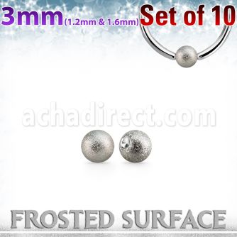 xdpfob3 set unidades bolas acero superficie efecto esmerilado aros bola presion