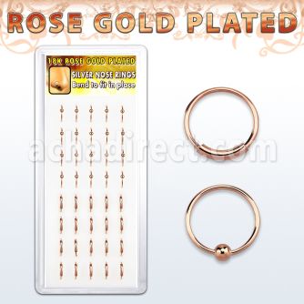 xrsgnh caja display 40 aros nariz plata 0 6mm 15 bola 10 aros continuos oro rosa 8mm distribuidor mayorista