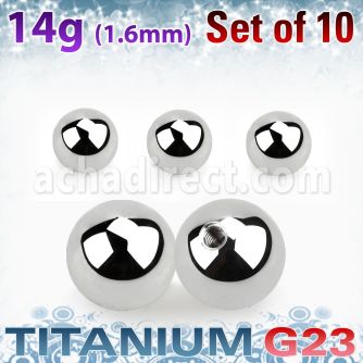 xubal8 pack 10 bolas titanio g23 brillo espejo 8mm rosca al por mayor