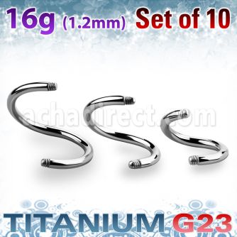 xusp16g pack 10 barras espiral titanio g23 brillo espejo distribuidor