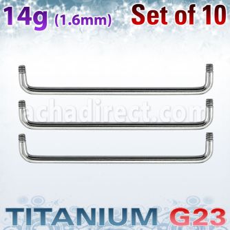 xusud14g pack 10 barras barbell superficial industrial titanio g23 brillo espejo 90 grados mayorista
