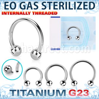 zucbebin sterilized titanium circular barbell balls internal