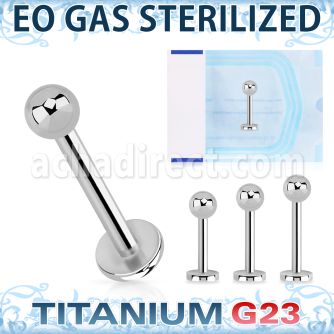 zulbb3 piercing esterilizado labret titanio g23 bola 3mm al por mayor