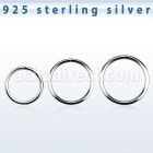 agsel22 925 silver seamless ring, 22g (0.6mm)  outer diameter