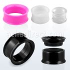 ahp double flared acrylic flesh tunnel w internal screwfit