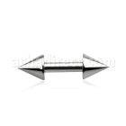 bber30b 1 6mm 316l steel helix barbell with two 4mm cones