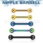 bbtb4 anodized 316l steel nipple barbell with 4mm ball