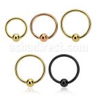 bcrteg pvd 316l steel ball closure ring with 4mm ball