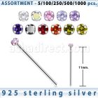 blk451 silver nose stud with 1 5mm round prong cz stone
