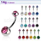 bn2cgmj 316l steel belly banana w 8mm bezel ball 5mm ball