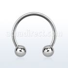 cbg 316l steel circular barbell with two 5mm balls