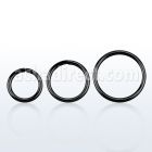 cpsel18 black plated 925 silver seamless ring 18g 1mm