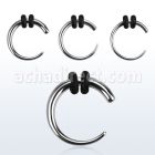 exsr polished 316l steel curved taper with double o rings