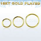 gpsel18 gold plated silver seamless ring 1mm w diameter 8 12mm