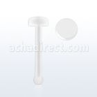 nbrtd clear flex nose bone retainer w 2mm flat disk shaped top