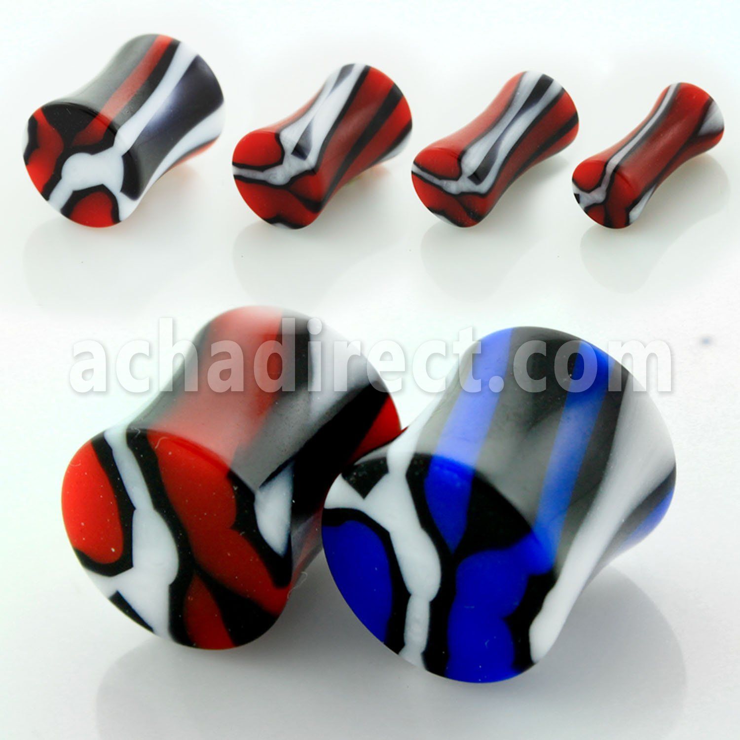 acpe dilatacion plug acrilico solido rayas colores remolino marmol venta
