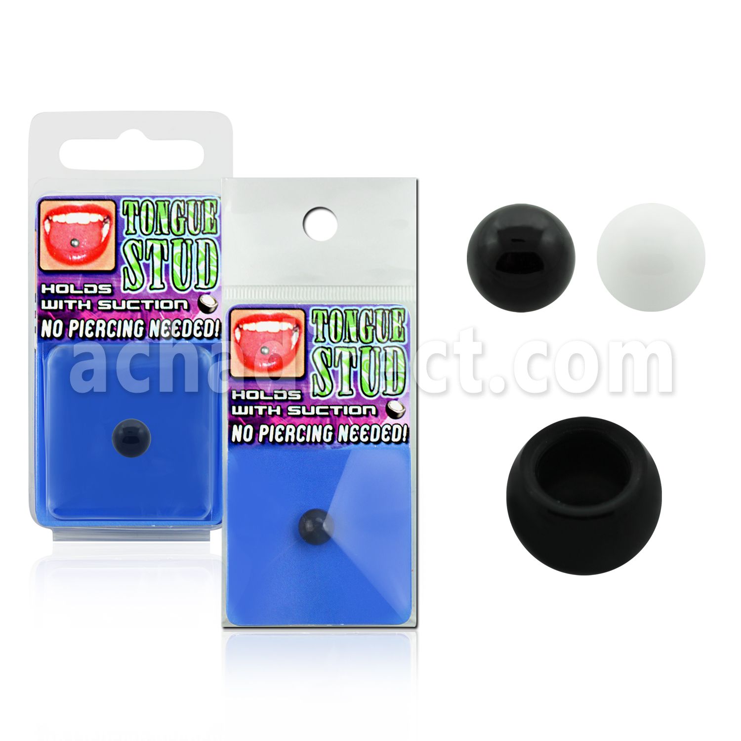 actgst piercing lengua falso acrilico liso se sostiene succion distribuidor mayorista