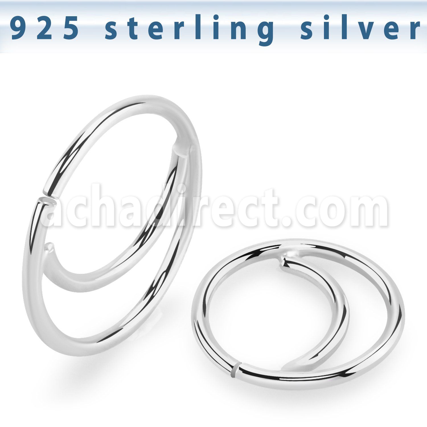agsea20 925 sterling silver seamless nose ring moon